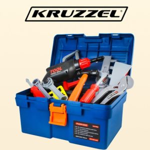 Otroški komplet orodja znamke Kruzzel, popolno darilo za male ustvarjalce.